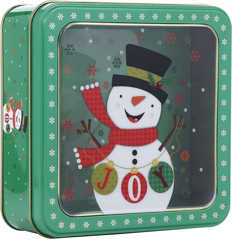 Custom christmas tin containers metal custom tins cookie chocolate candy food snacks factory free sample popular box