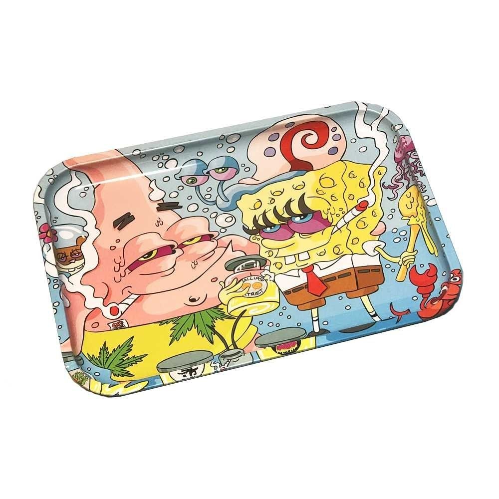 MOQ Custom Size Tin Tray Rolling Tray