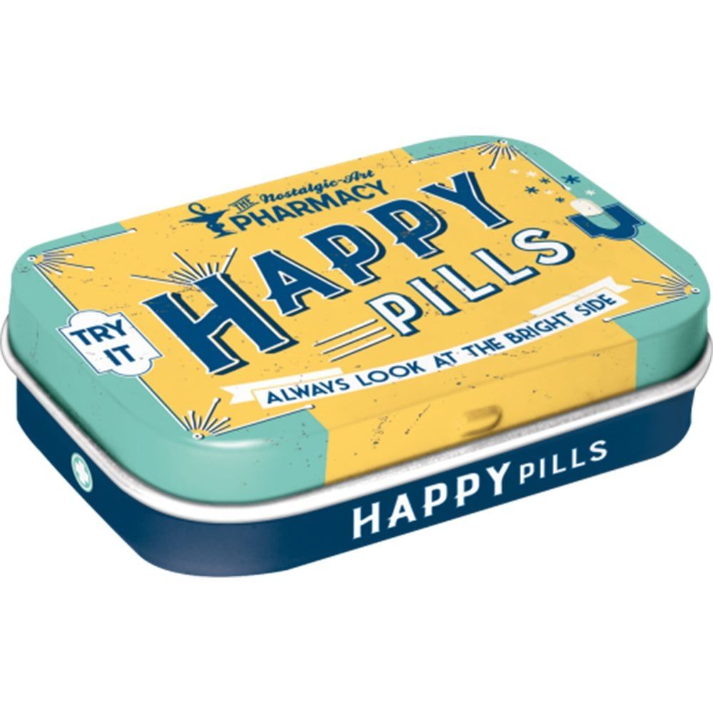 Wholesale food safe custom metal hard candy tin can with hinged lid for sugar mint package