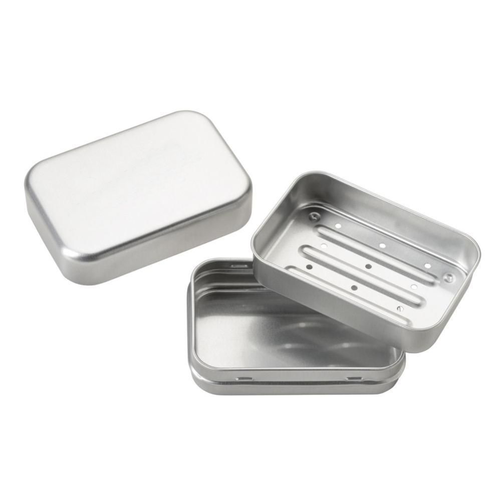 Custom soap travel box tin with drainer