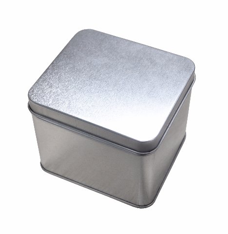 Food grade storage square plain tin package for tea